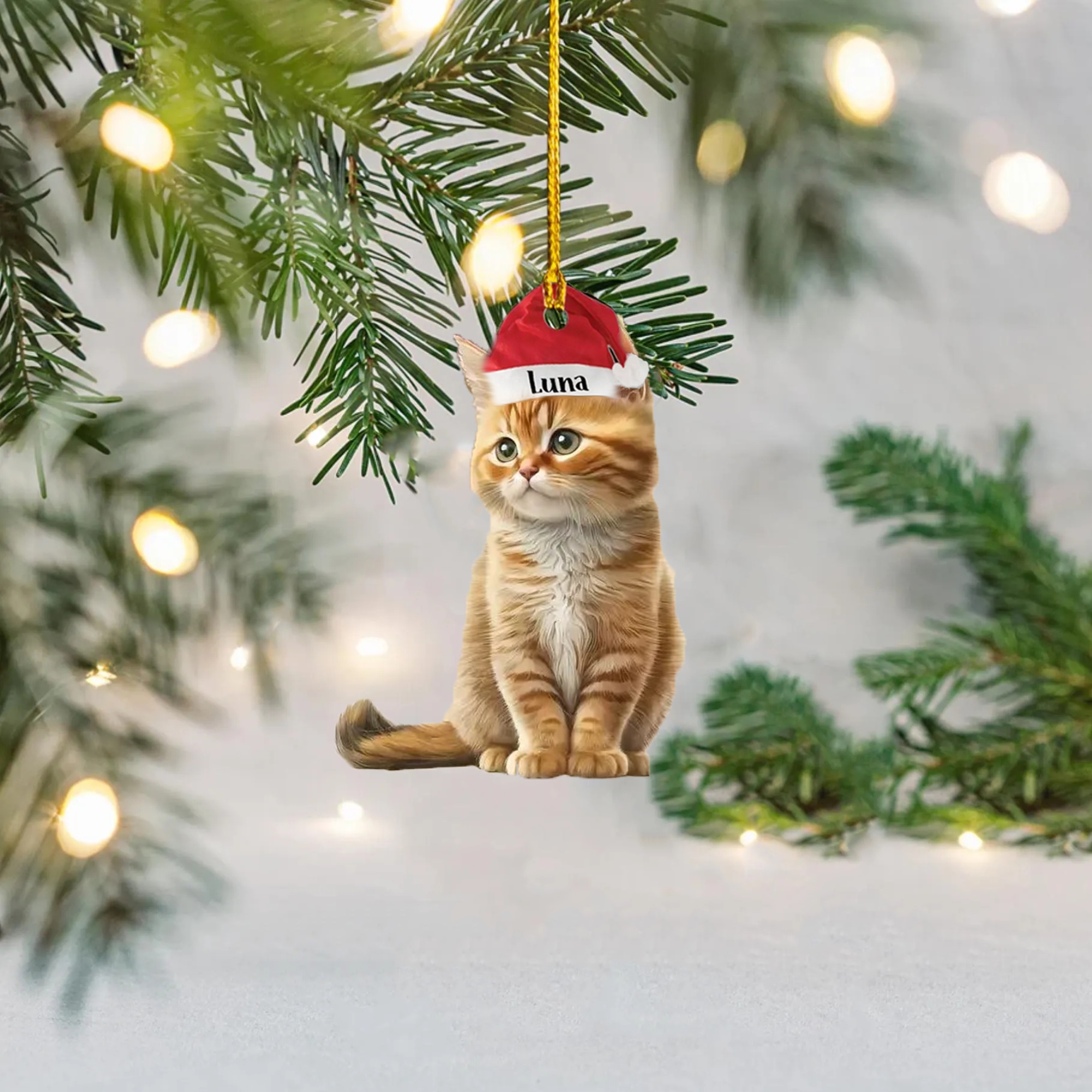 【🎄 Early Christmas Sale 40% OFF】🐾 Personalized Cat Christmas Ornament