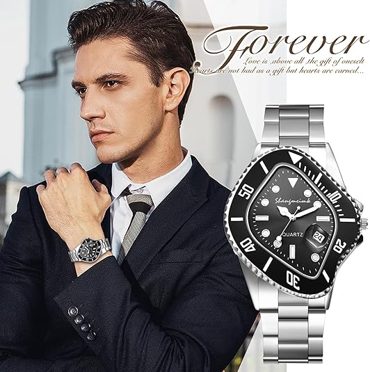 Men's Watch Stainless Steel Twisted
