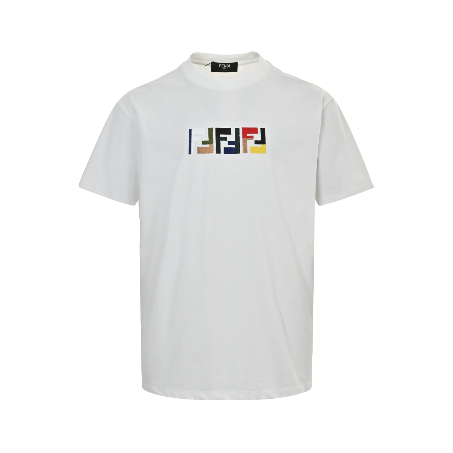 Fendi 25ss FF colorful embroidered short sleeves