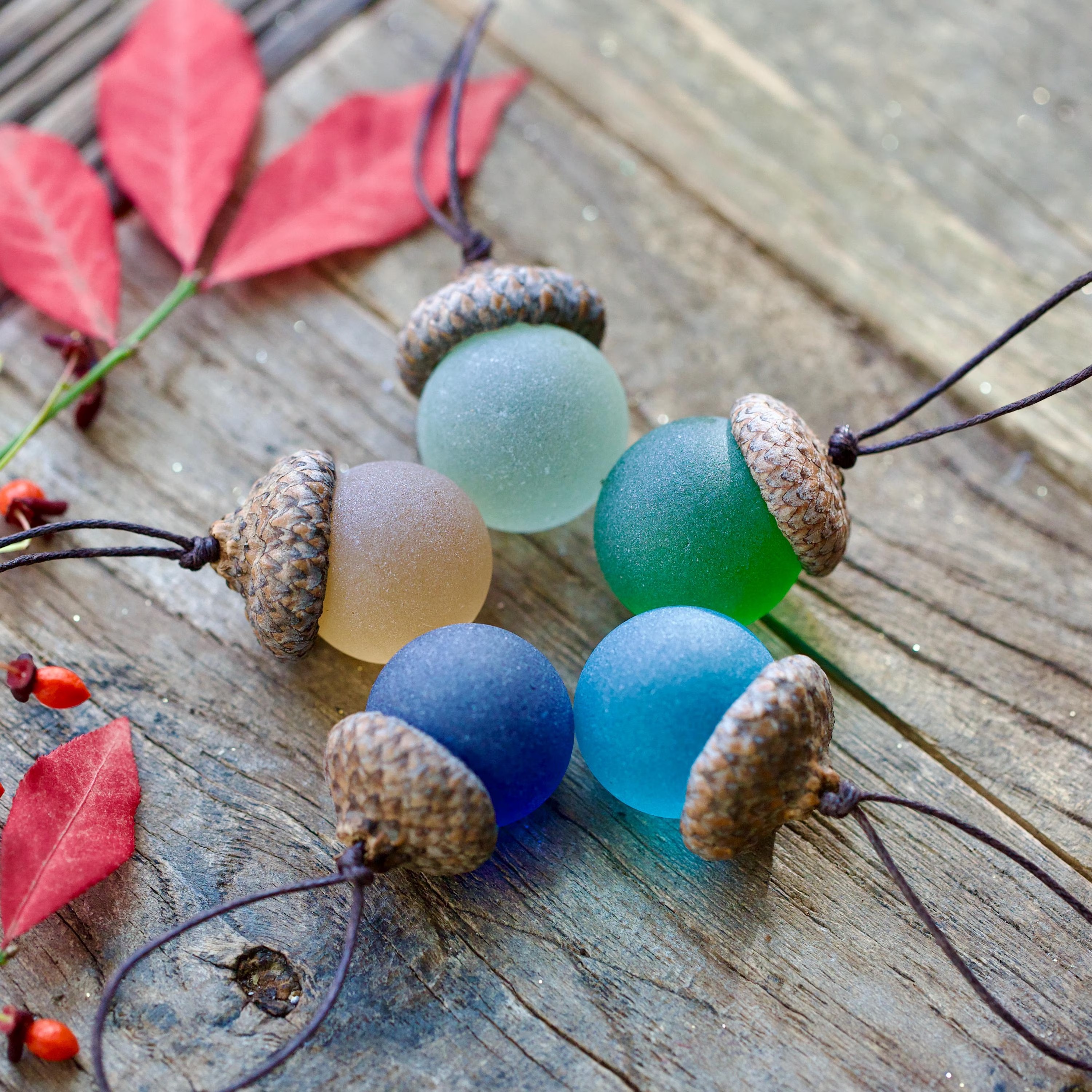 Handmade Sea Glass Acorn Ornaments – A Little Treasure from Nature & the Sea