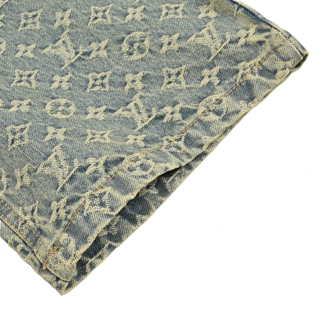 Louis Vuitton all over jacquard straight jeans