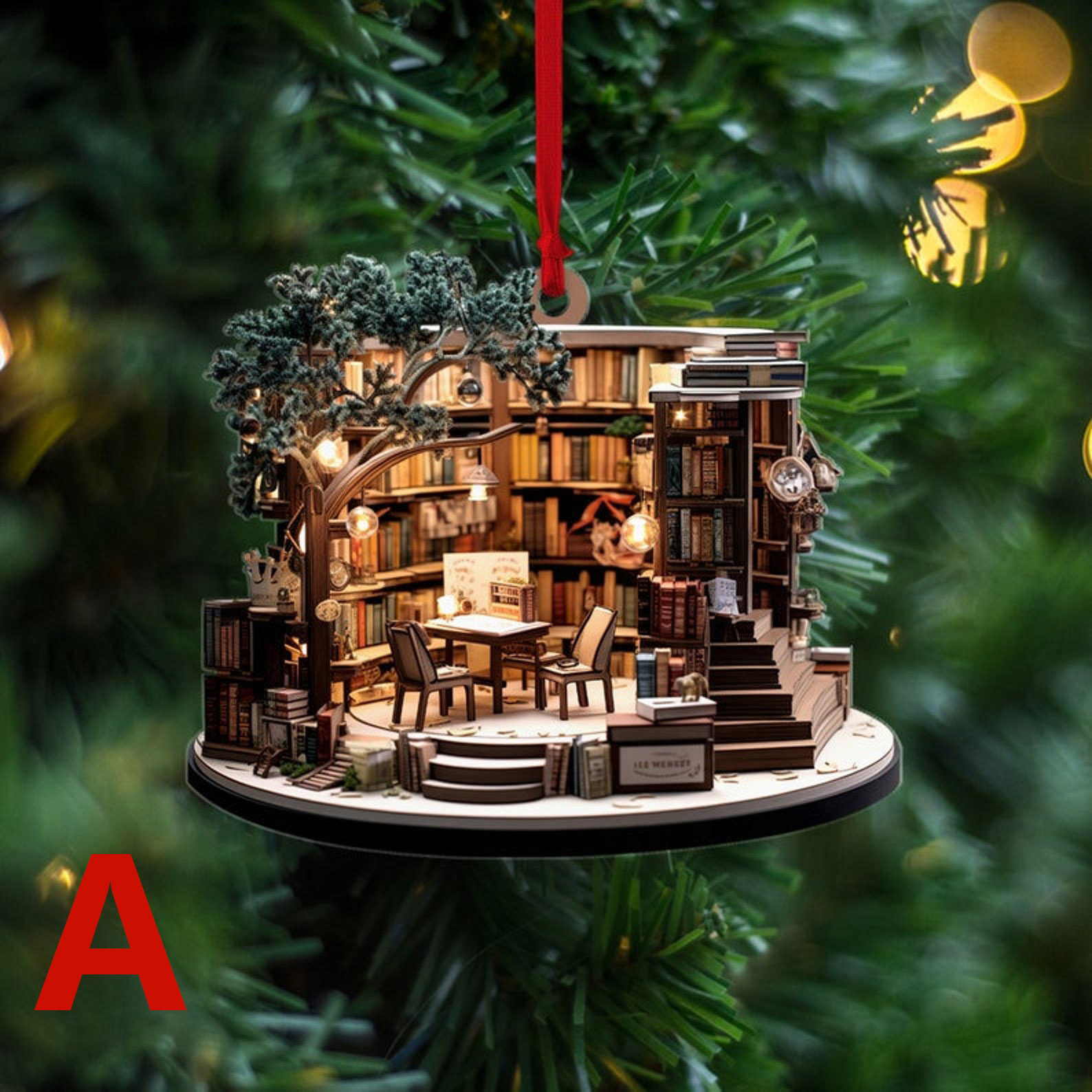 Christmas Bookstore Ornament | BookGift