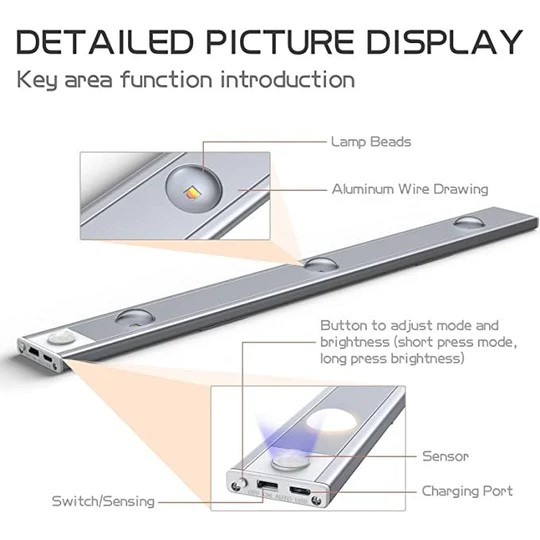 (🔥Last Day Promotion-SAVE 60% OFF)-LED MOTION SENSOR CABINET LIGHT(USB CHARGING)