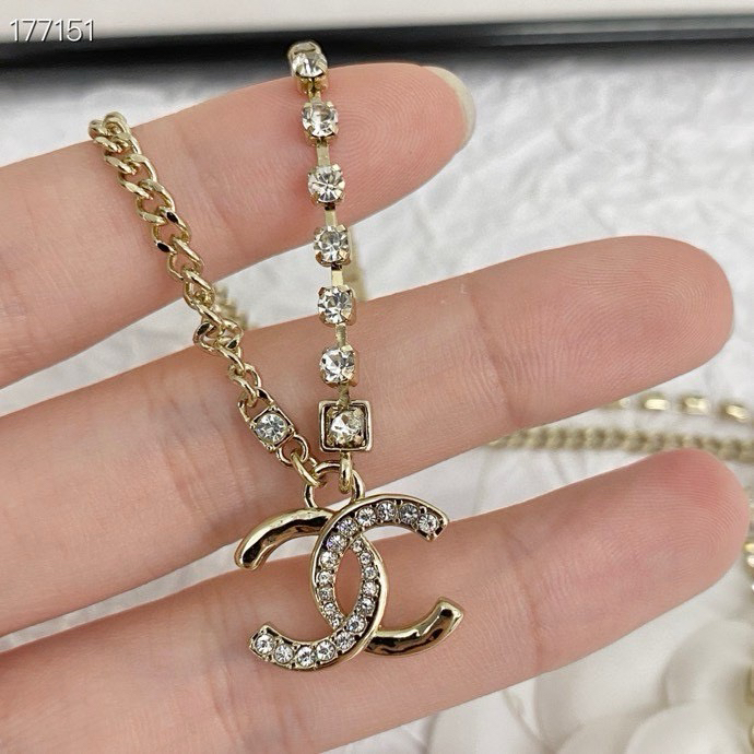 CHAN 24 rhinestone necklace