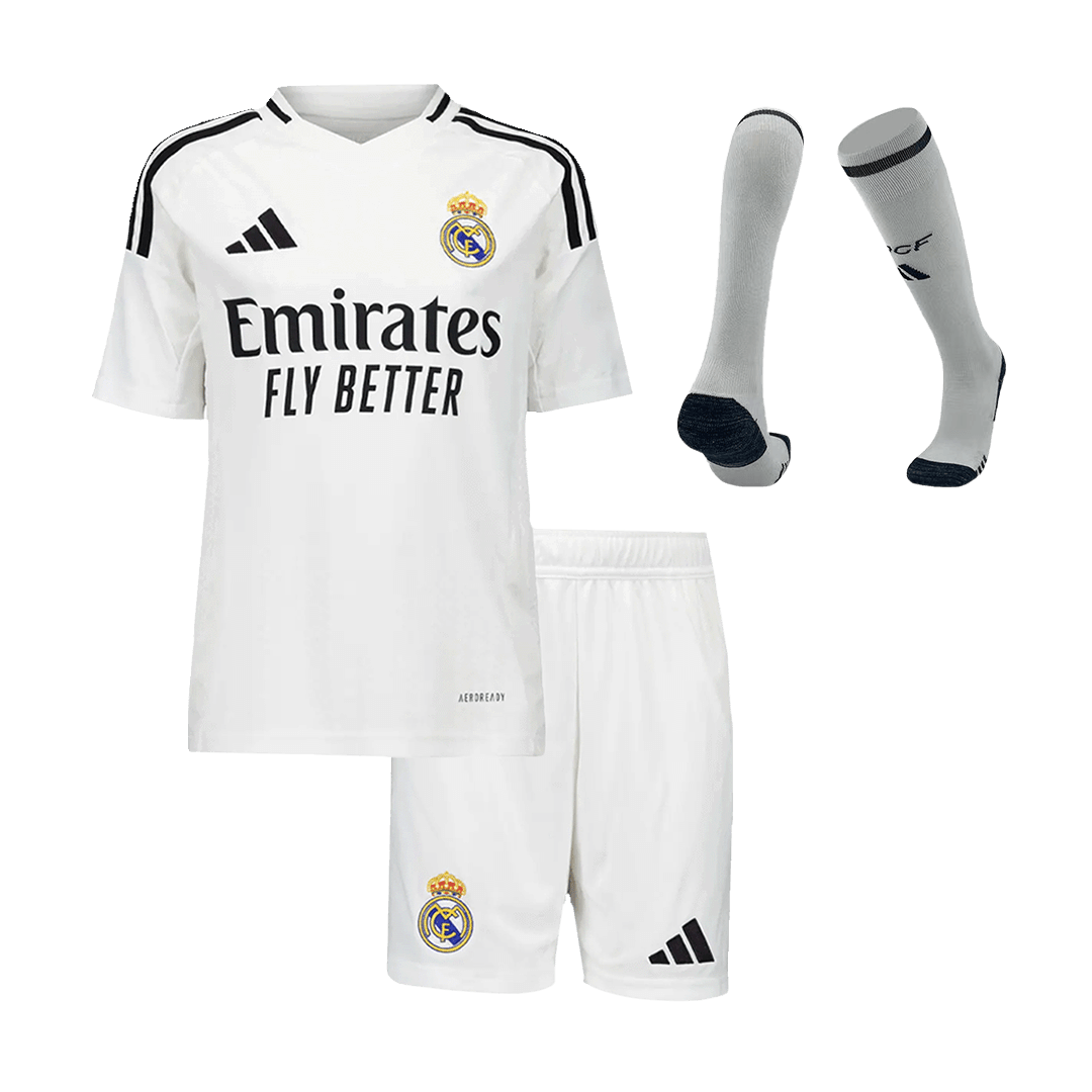 Real Madrid Kids Football Jersey Kit (Shirt+Shorts+Socks) 2024/25