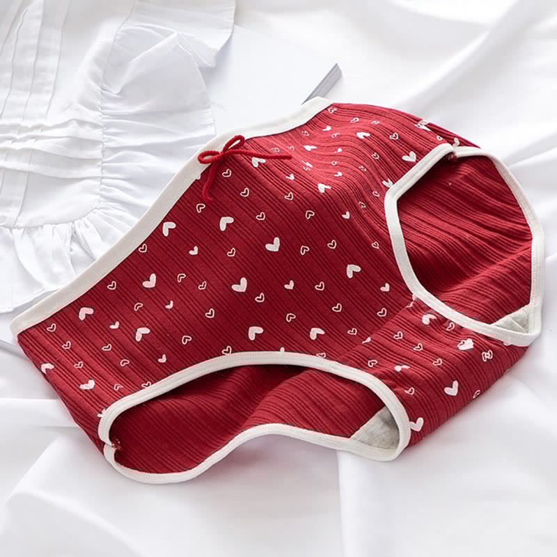5 Pack Heart Strawberries Print Panty Set