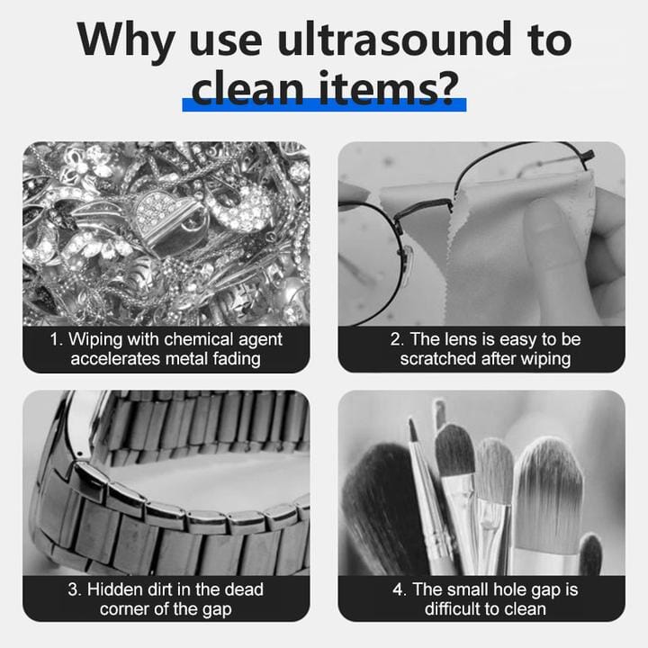[Last day flash sale💥55% OFF] Portable Professional Ultrasonic Cleaner-BUY 2 GET 10% OFF & FREE SHIPPING