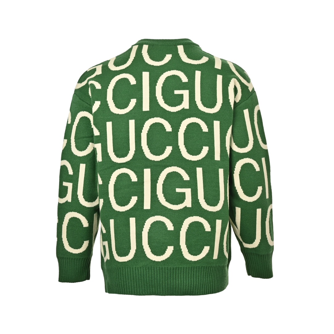 Gucci 24Fw all-over logo jacquard sweater
