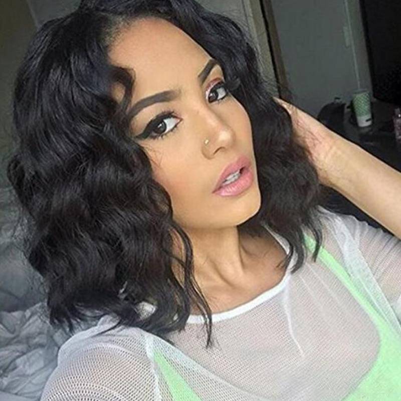 Luna Wigs Curly Bob Wig Short Shoulder African Americanen