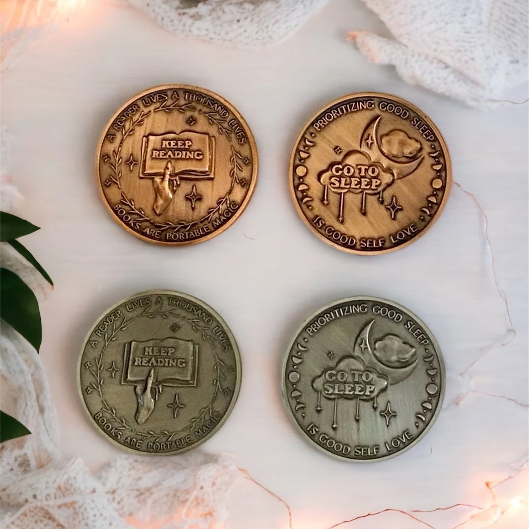 Keep Reading/Go to Sleep bookish bookworm Decision Coin
