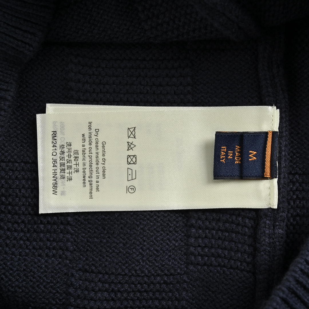 Louis Vuitton 24Fw Pocket Beaded Embroidered Checkerboard Sweater