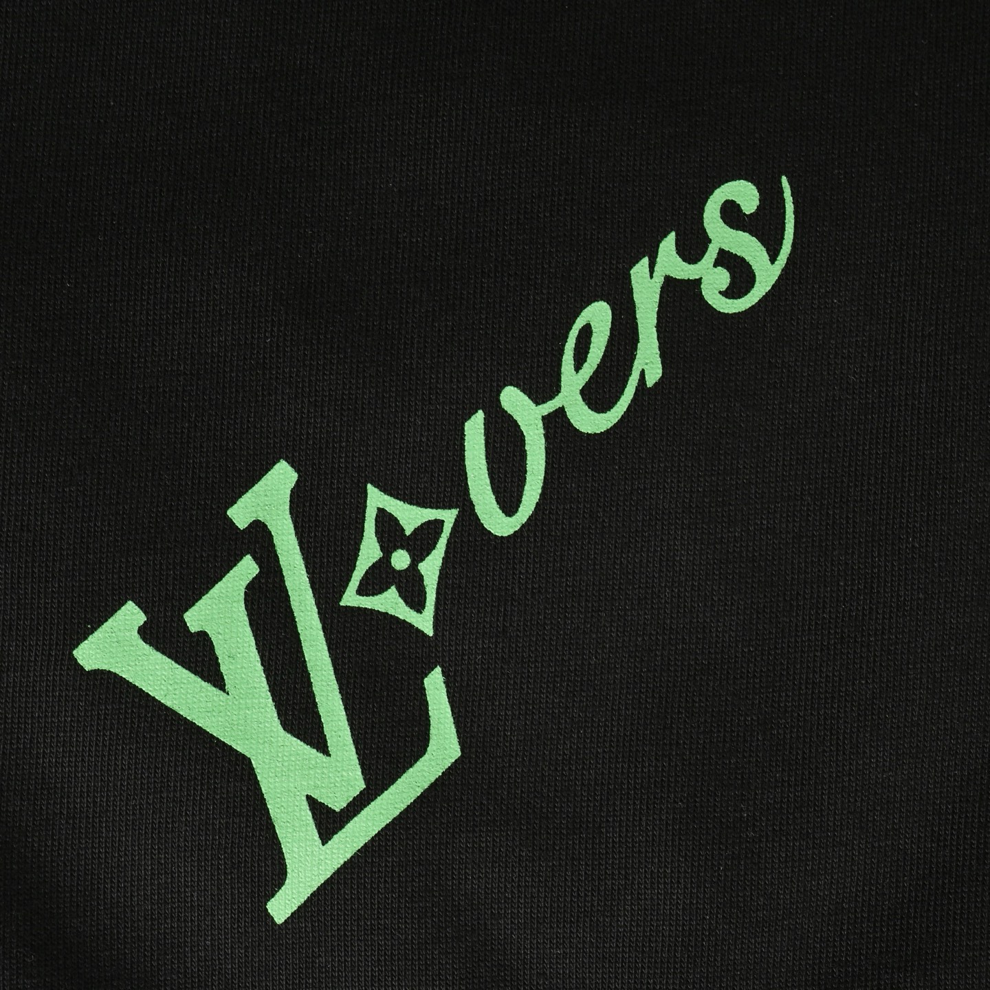 Louis Vuitton 25ss green full logo short sleeve