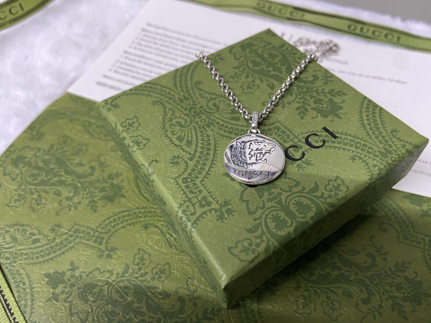Gucci Fearless Tiger Head Necklace