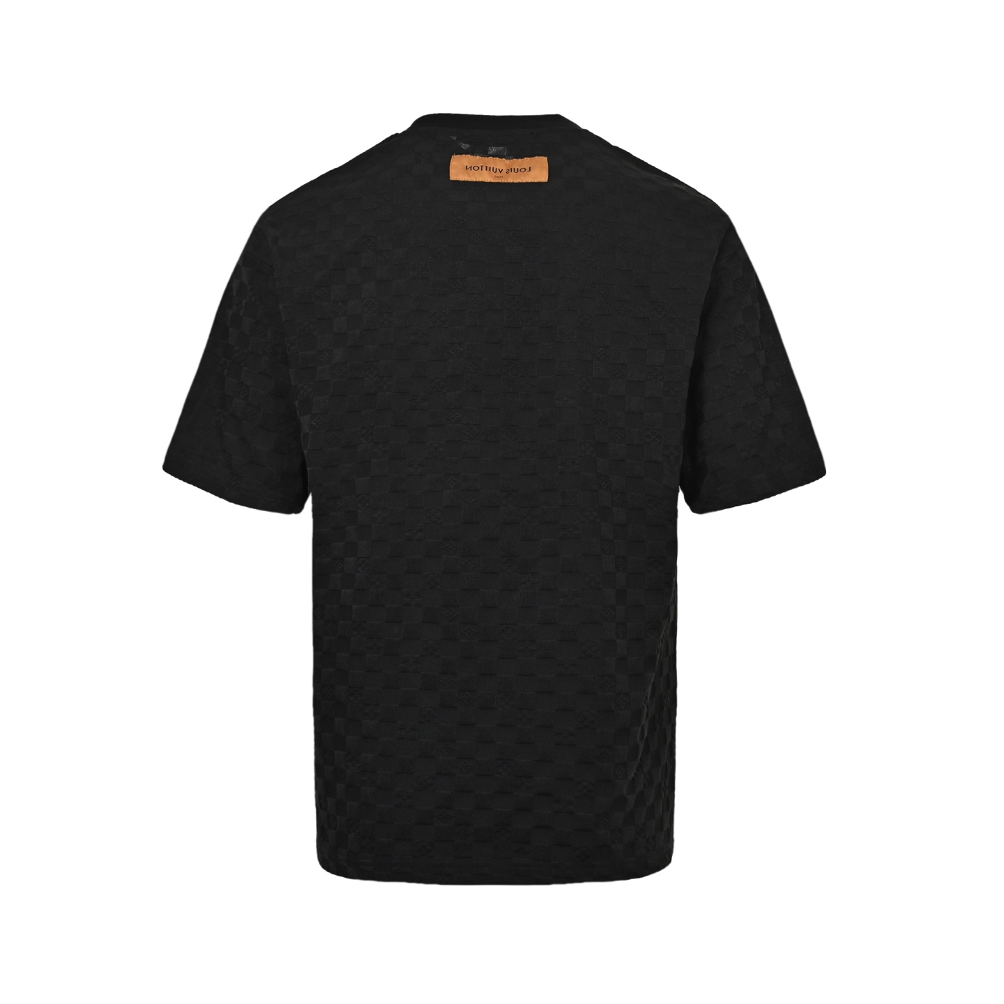 Louis Vuitton LV logo checkerboard jacquard short sleeves