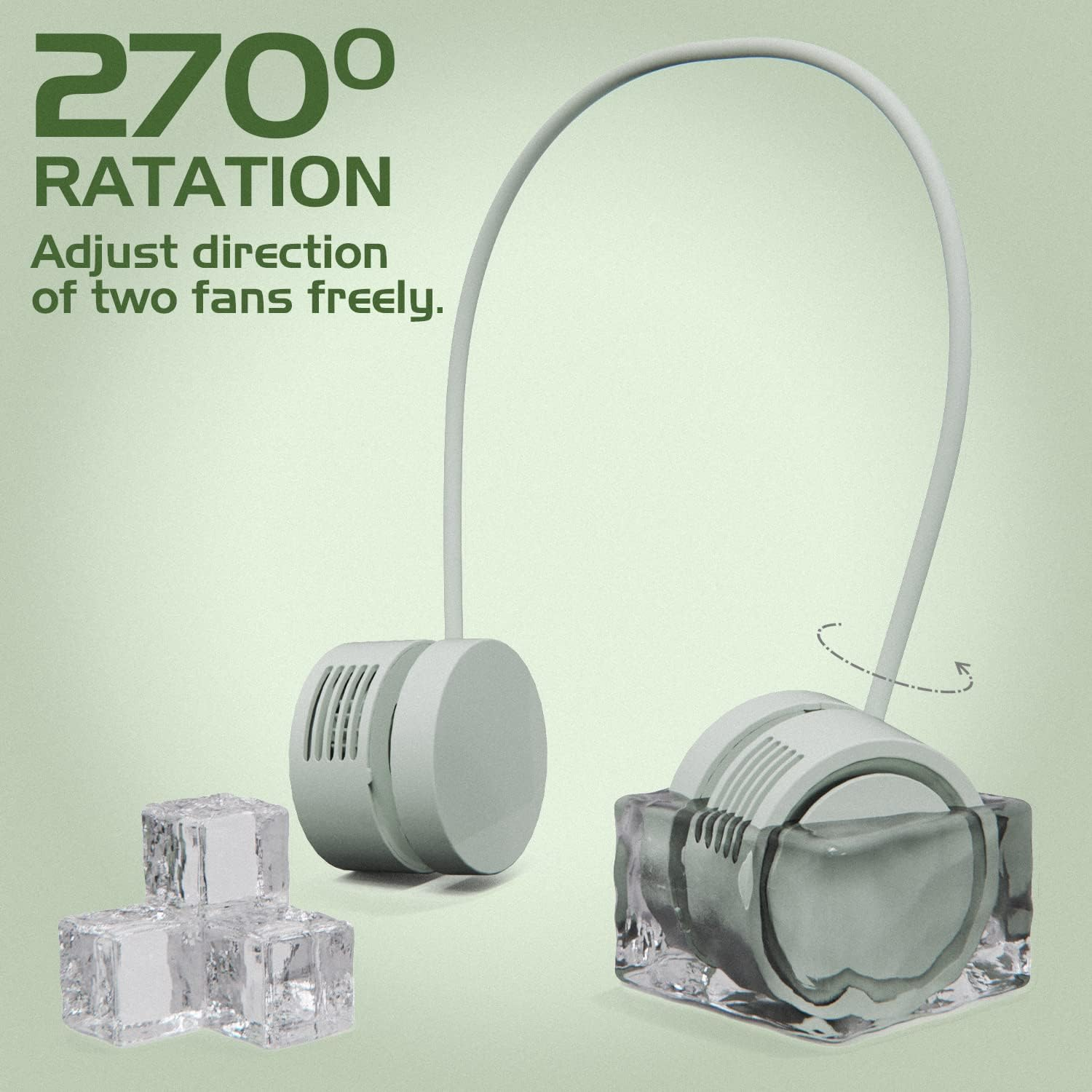 Green Portable Neck Fan