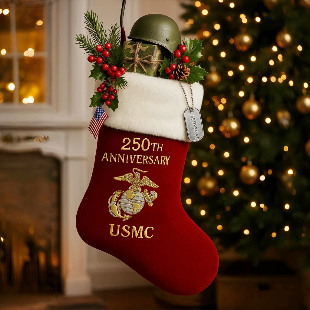 🎄250th Anniversary Military Christmas Stocking