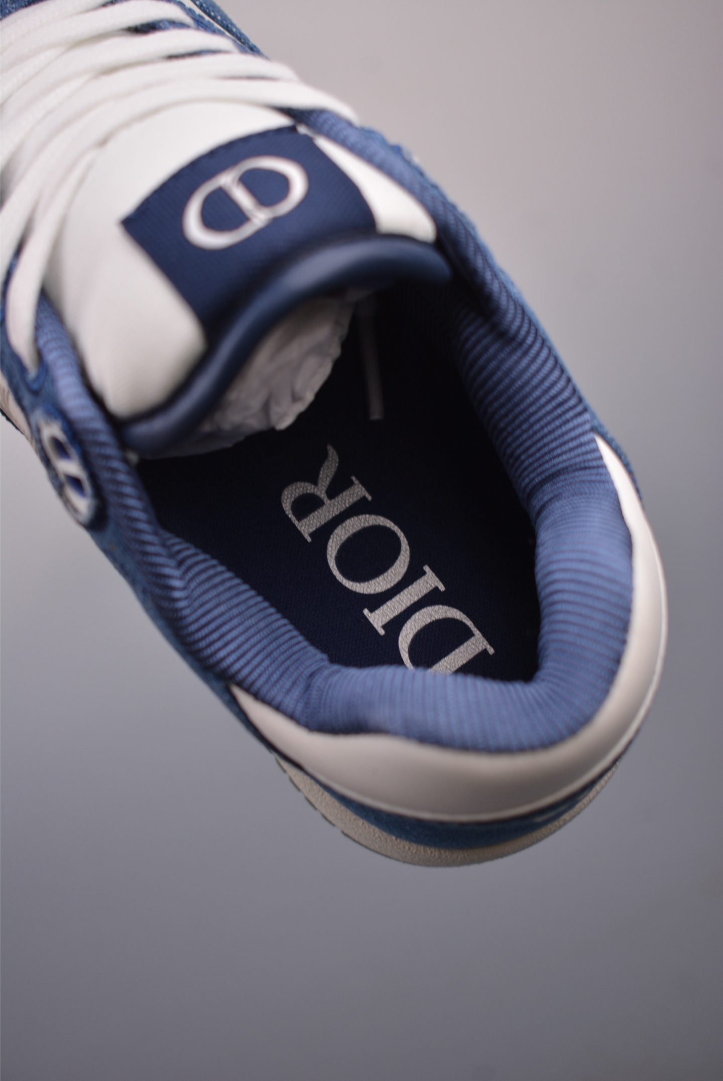 Dior B27 Oblique Galaxy Low Top Sneakers Blue and White 3SN272ZAC_H580