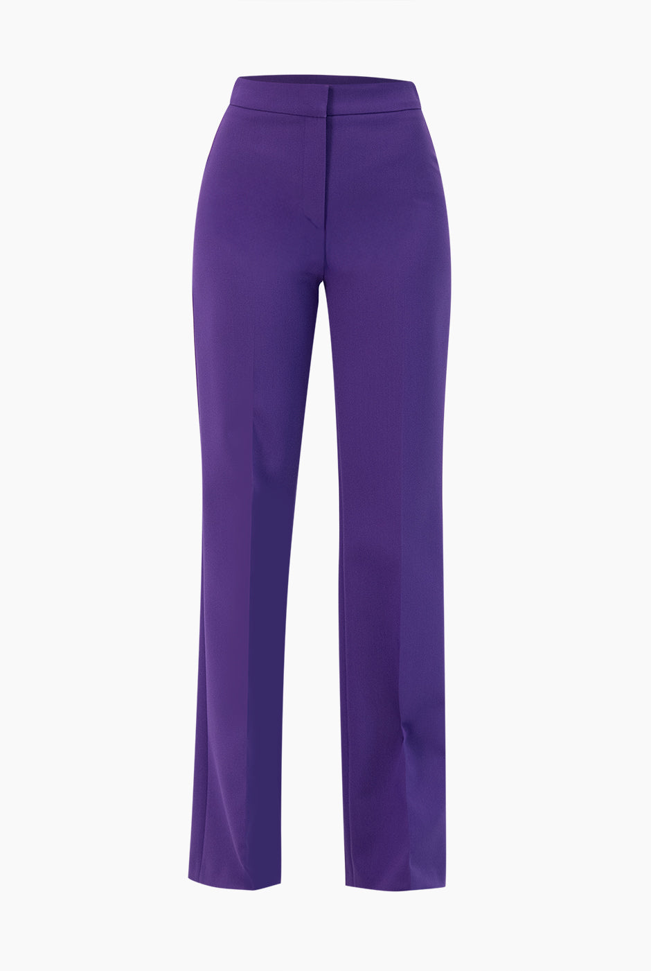 Pantalon recto en tono morado
