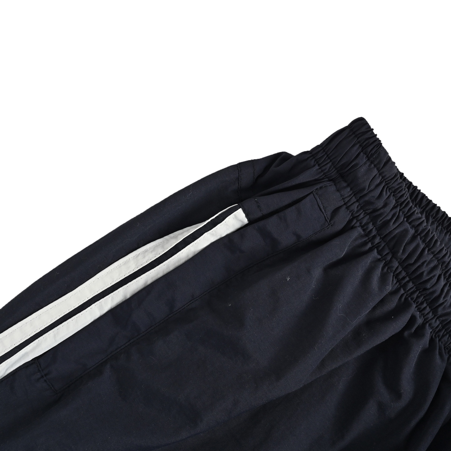 Balenciaga 25ss catwalk double hook embroidery indigo panelled track pants