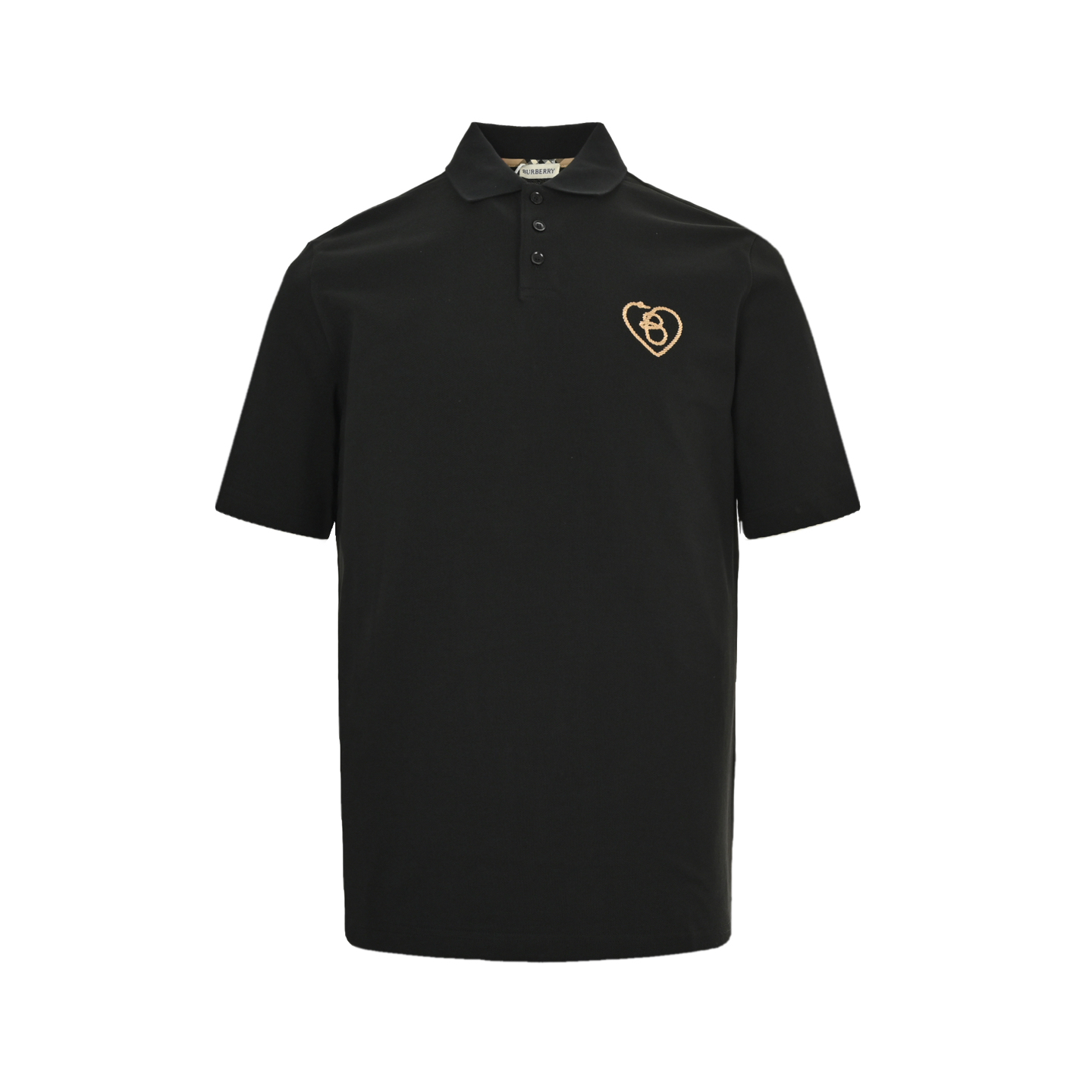Burberry 25ss heart-shaped letter embroidered Polo short sleeve