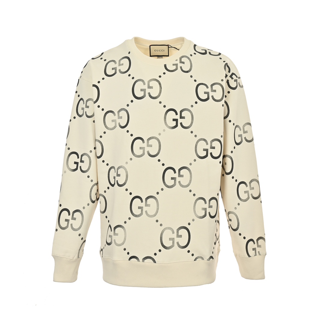 Gucci 24Fw Double G all-over print gradient crew neck sweatshirt