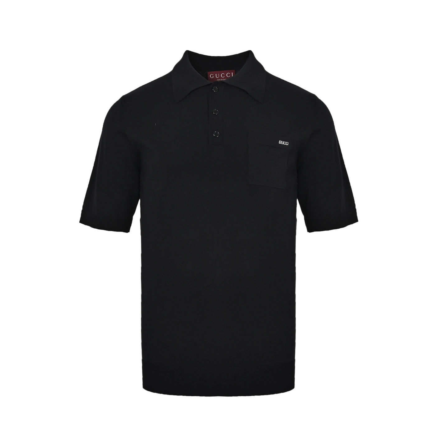 Gucci 25ss small logo intarsia knitted polo short sleeve