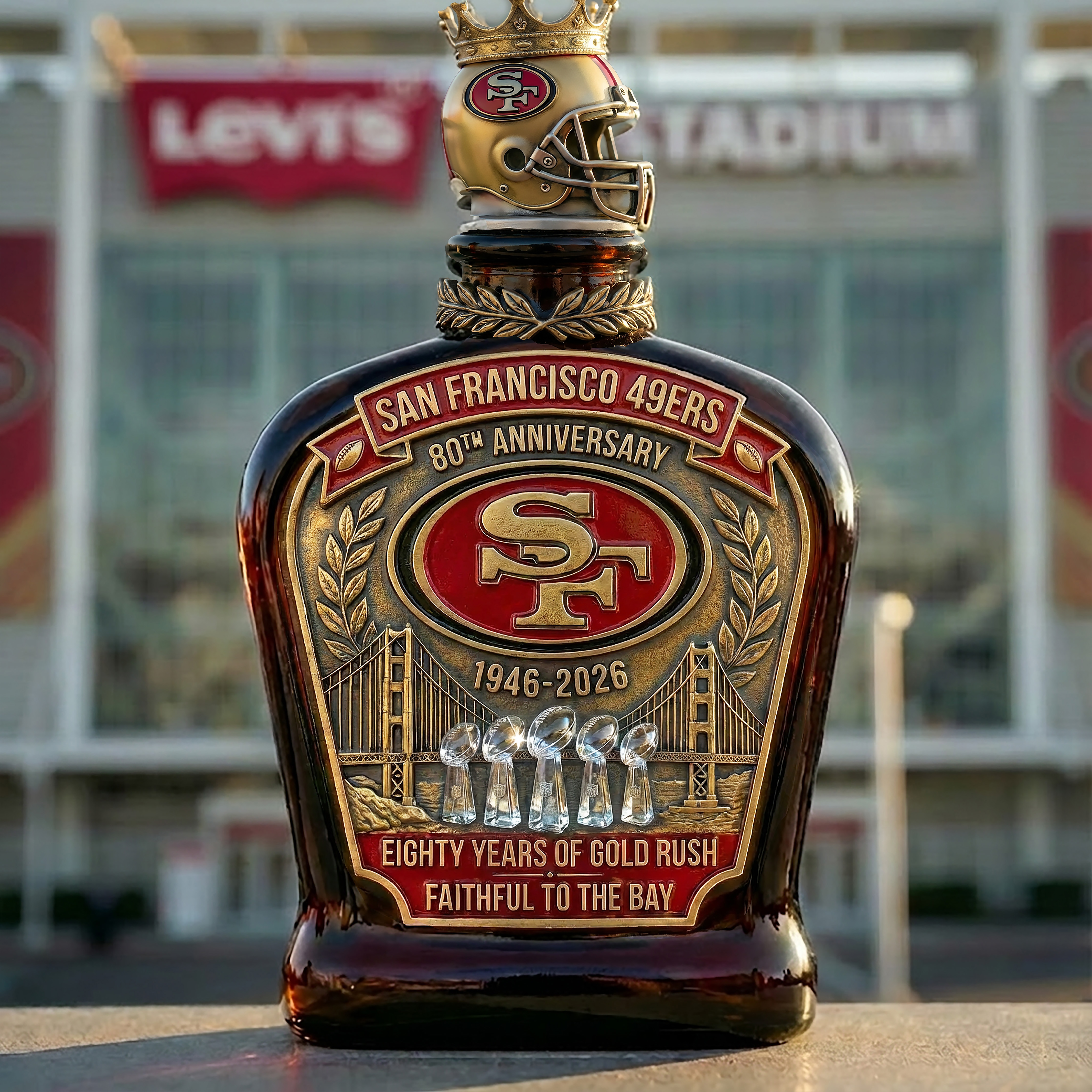 San Francisco 49ers 80th Anniversary Commemorative Bottle