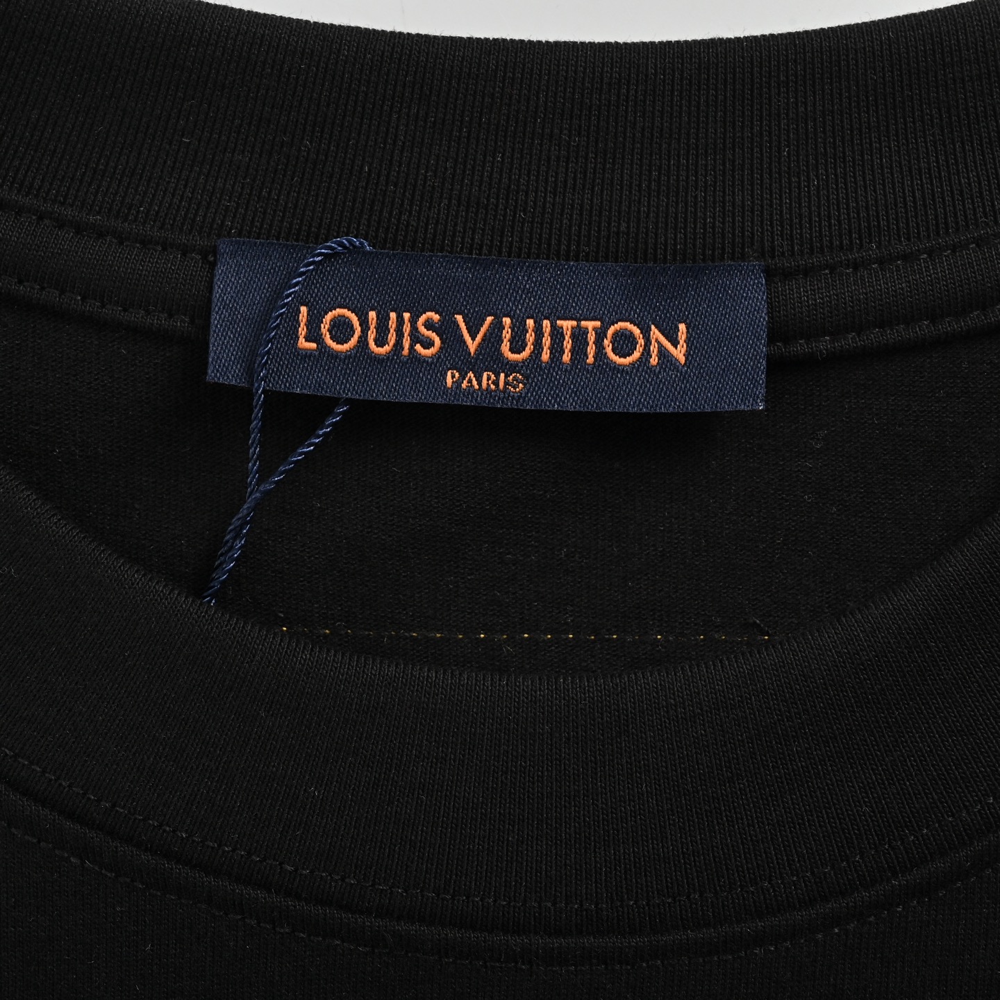 Louis Vuitton 25ss four-leaf clover rhinestone logo flocked short sleeve