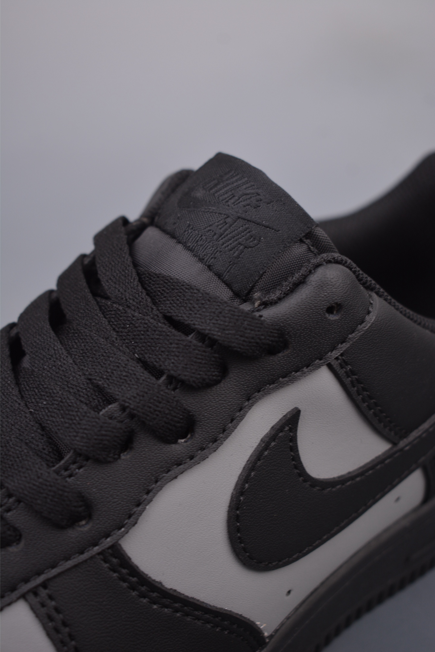 Nike Air Force 1'07 Low Leather Black Grey Smiley Face CW2288-111