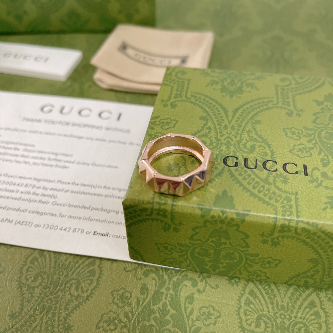 GUCCI Rose Gold Diamond Ring