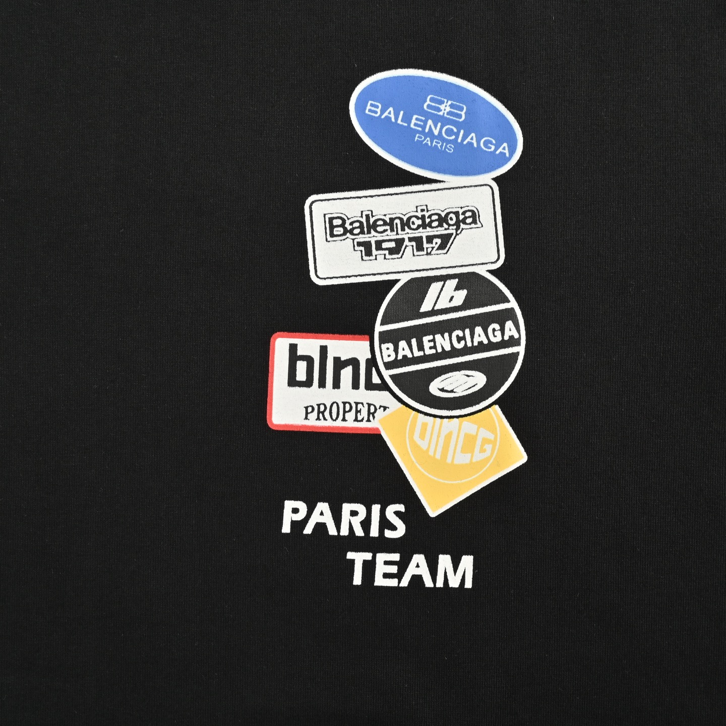 Balenciaga 25ss badge logo print short-sleeved shirt