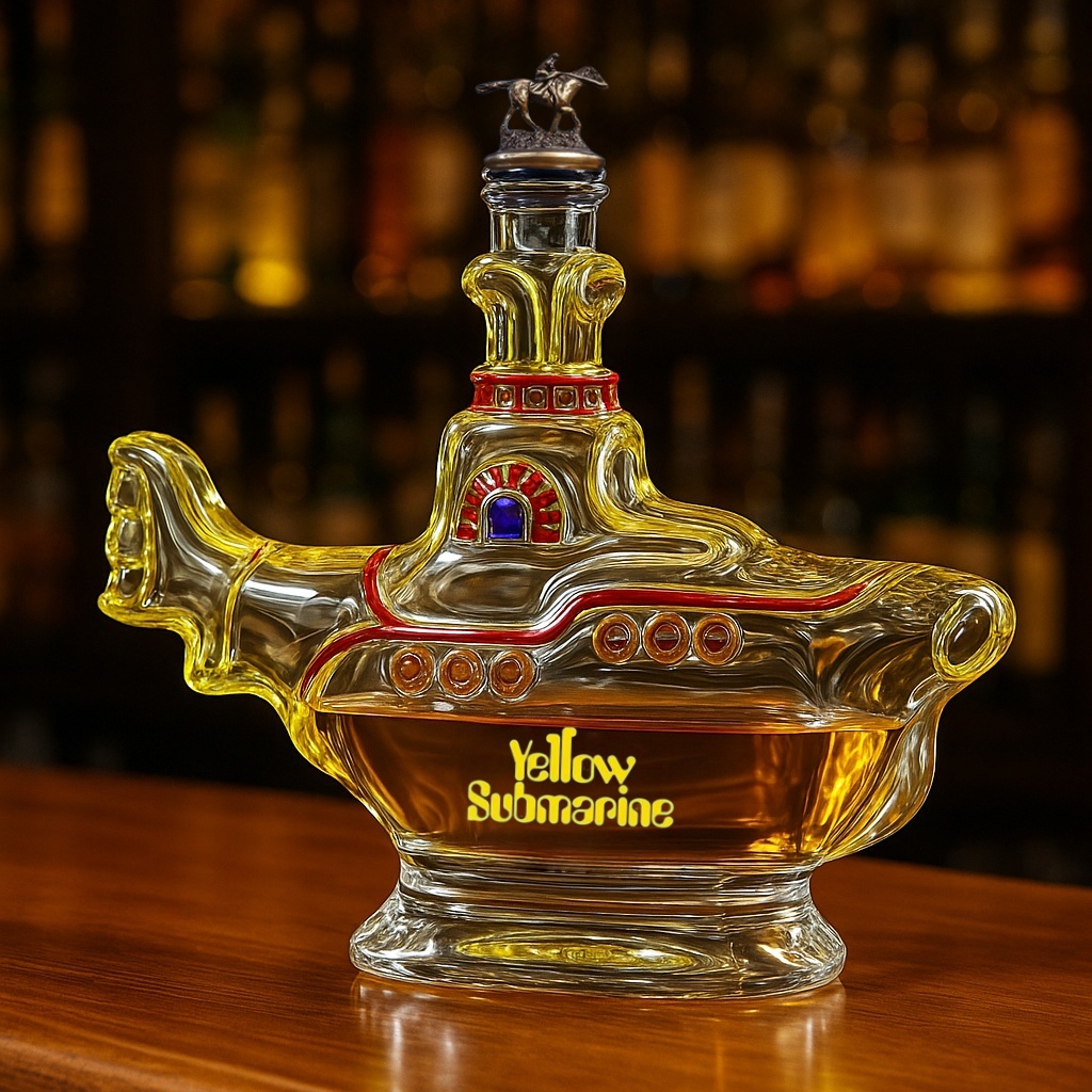 Yellow Submarine Whiskey Bottle