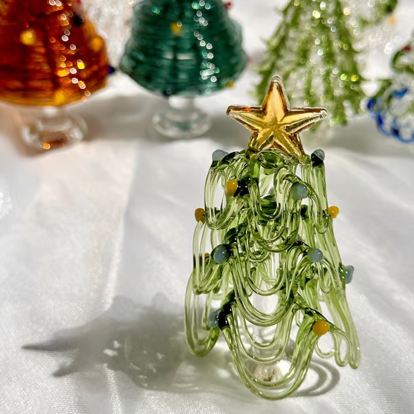 🔥LAST DAY 49% OFF - 🎁Handmade Glass Christmas Tree Statue