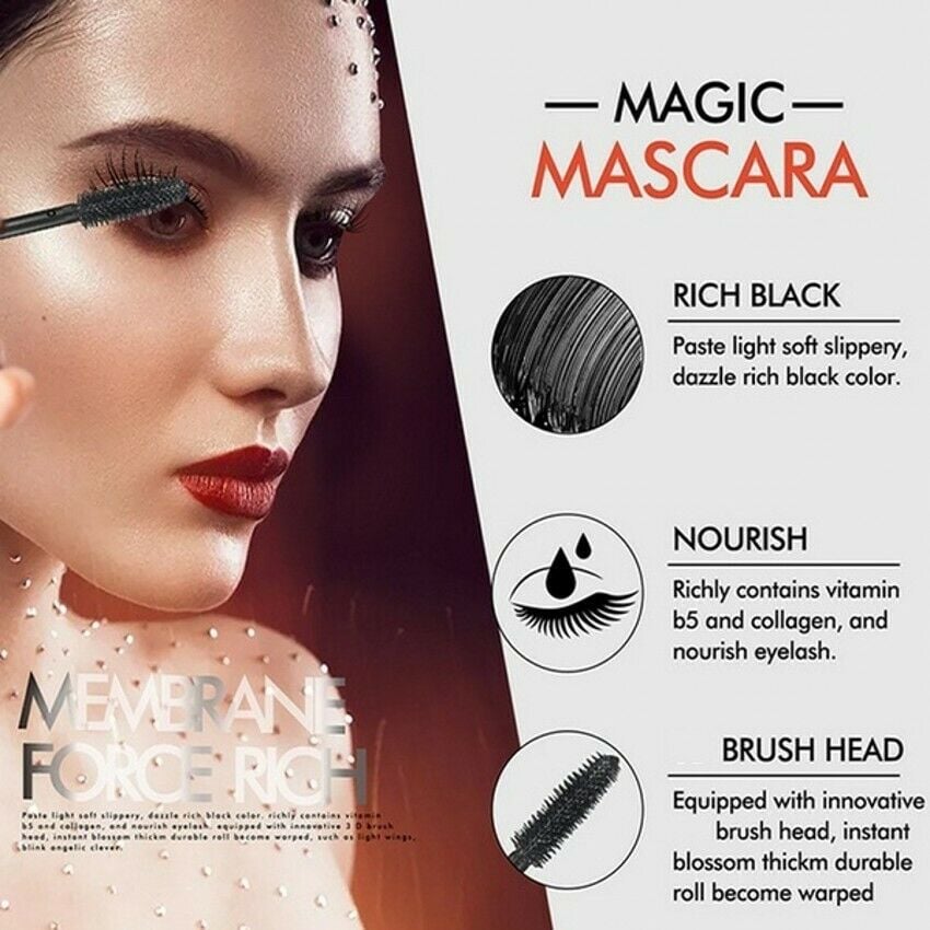 4D wasserfeste Seidenfaser-Mascara mit dicker Verlängerung