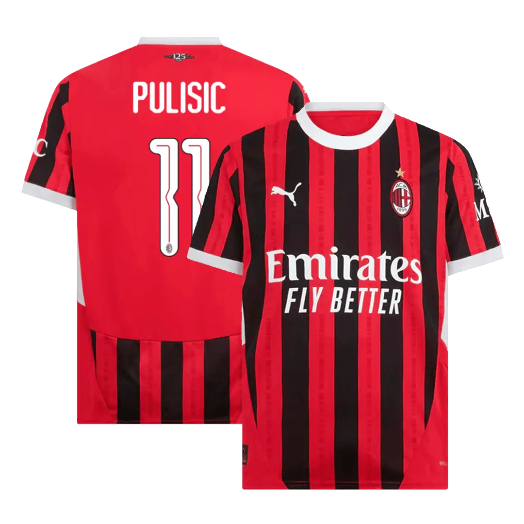 PULISIC #11 AC Milan home football shirt 2024/25 - UCL