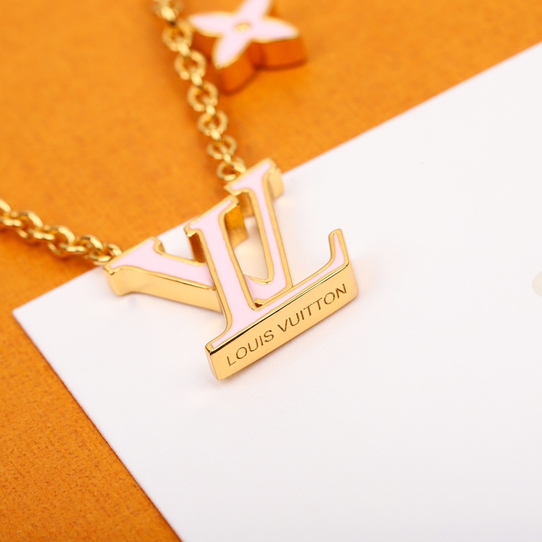 Louis Vuitton Pink Set Necklace