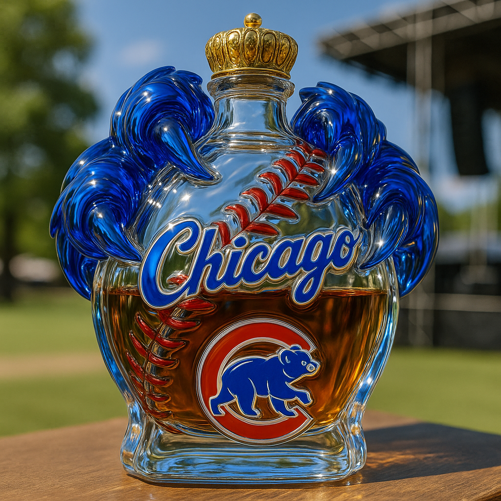Chicago Cubs Whiskey Bottle