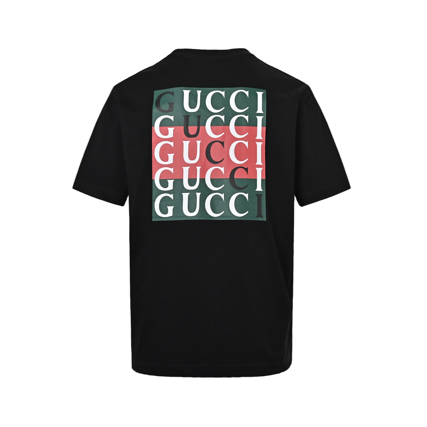 Gucci 25ss shadow double G back lettering logo short sleeve