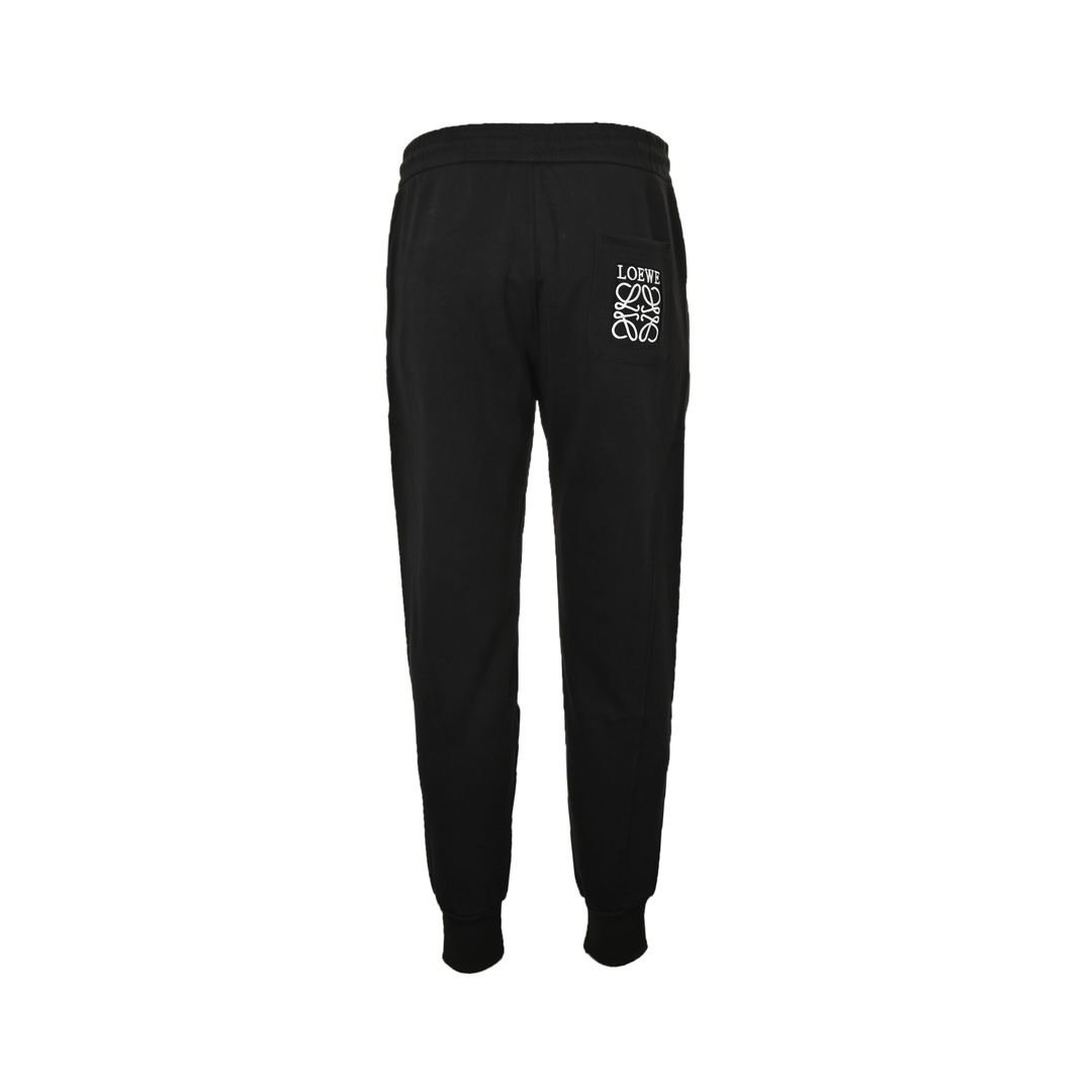 Loewe 24Fw heavy-cut embroidered logo patchwork trousers