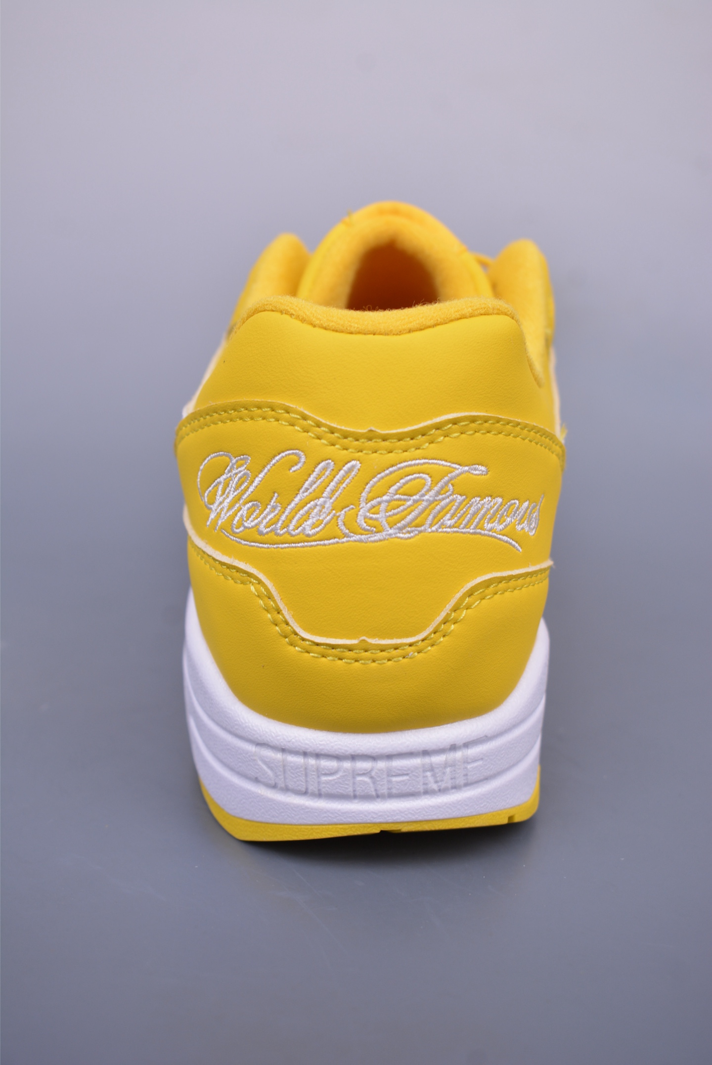 Supreme x Nike Air Max 1 '87 SP Speed ​​Yellow Homme running shoes HV1940-100