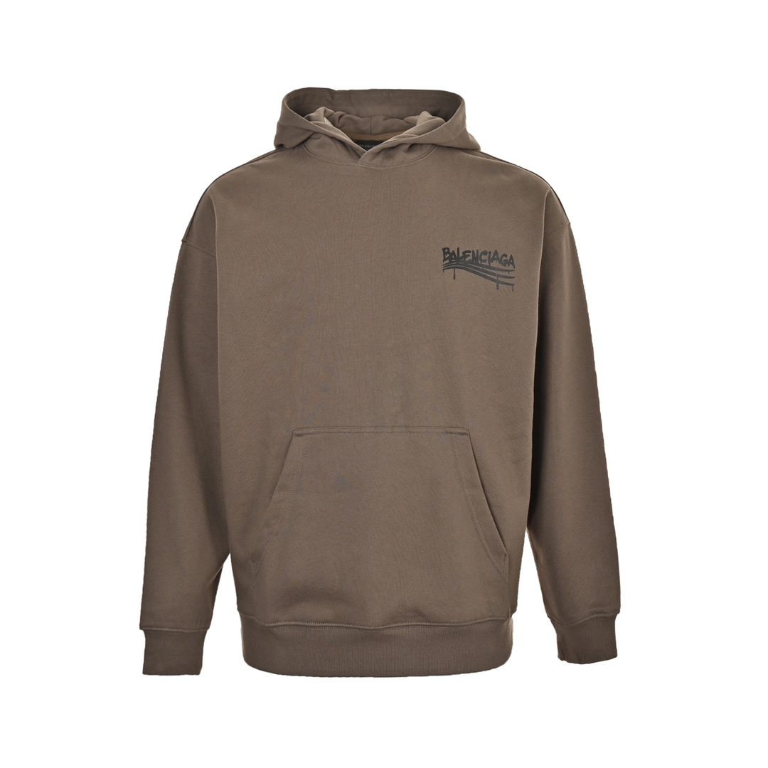 Balenciaga 24Fw graffiti logo print hooded sweatshirt