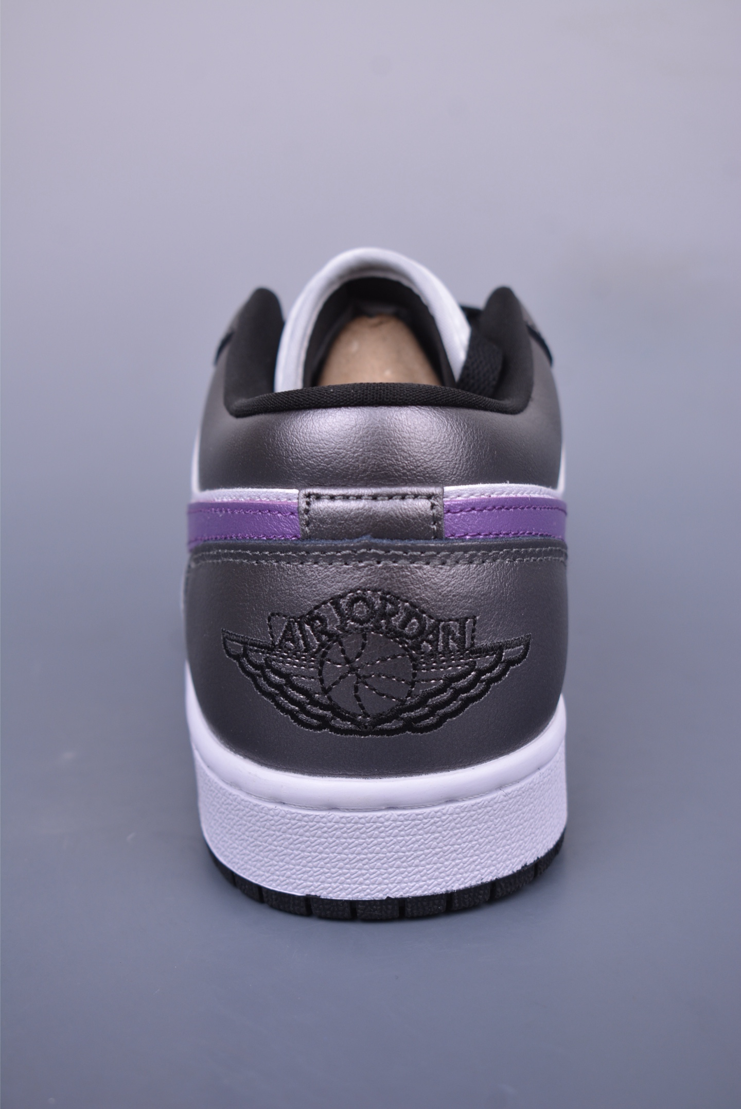 Nike Air Jordan 1 Low AJ1 basketball shoes Metallic Gray Black Purple HJ5910-105