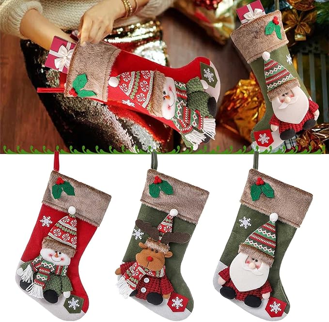 🌲Personalized cartoon Santa hanging stockings🧦