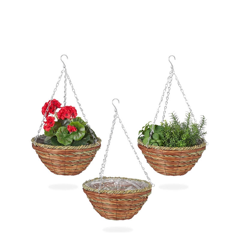🔥HOT SALE🔥Handwoven Wicker Hanging Basket Flowerpot
