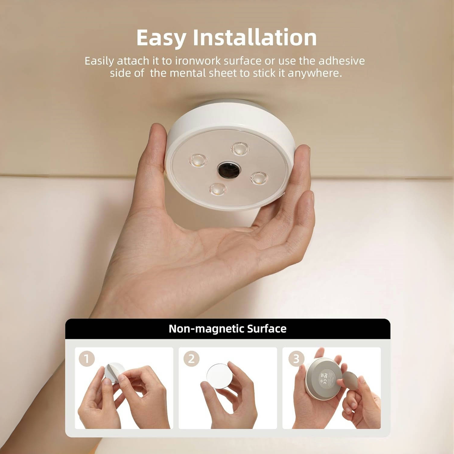 🎄CHRISTMAS ON SALE🔥2024 Newest Motion Sensor Puck Lights 3 Pack with Remote Control Timer