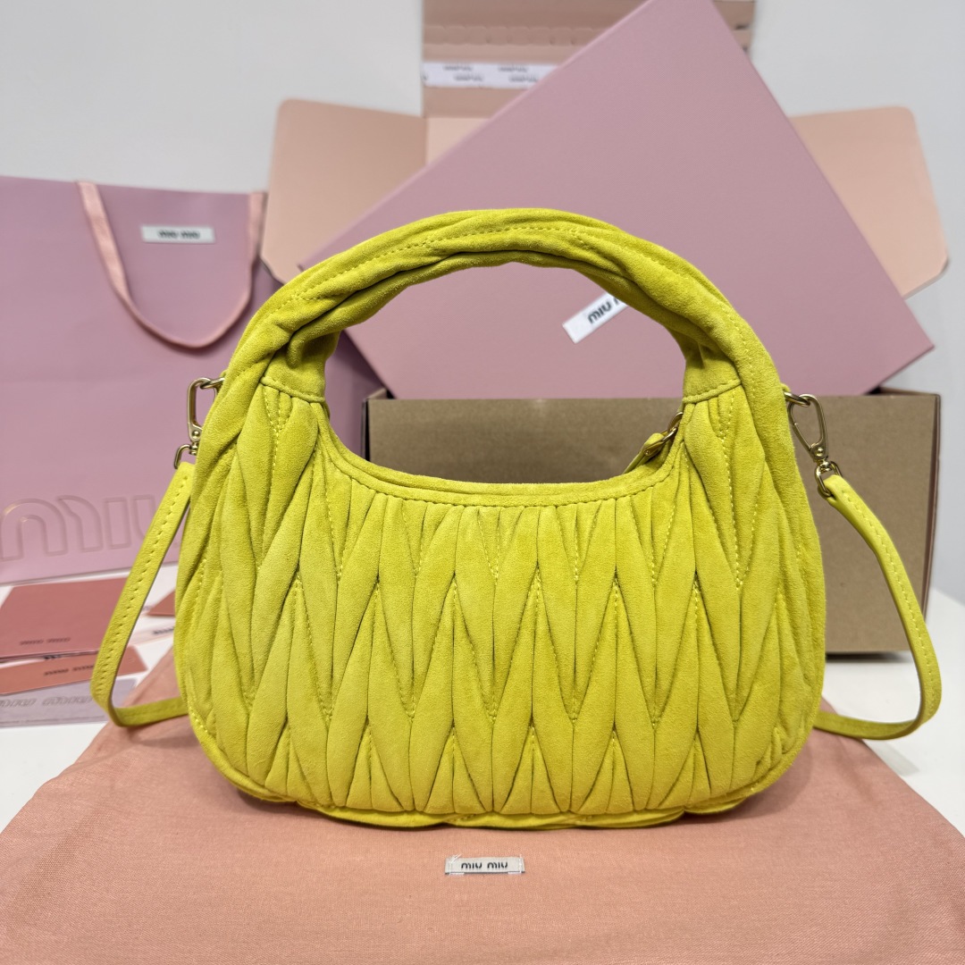 Miu Miu Miu Wander suede leather handbag 5BC125