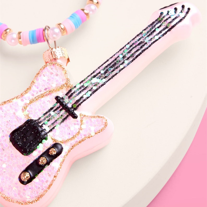 Merry Era Beaded Guitar Ornament