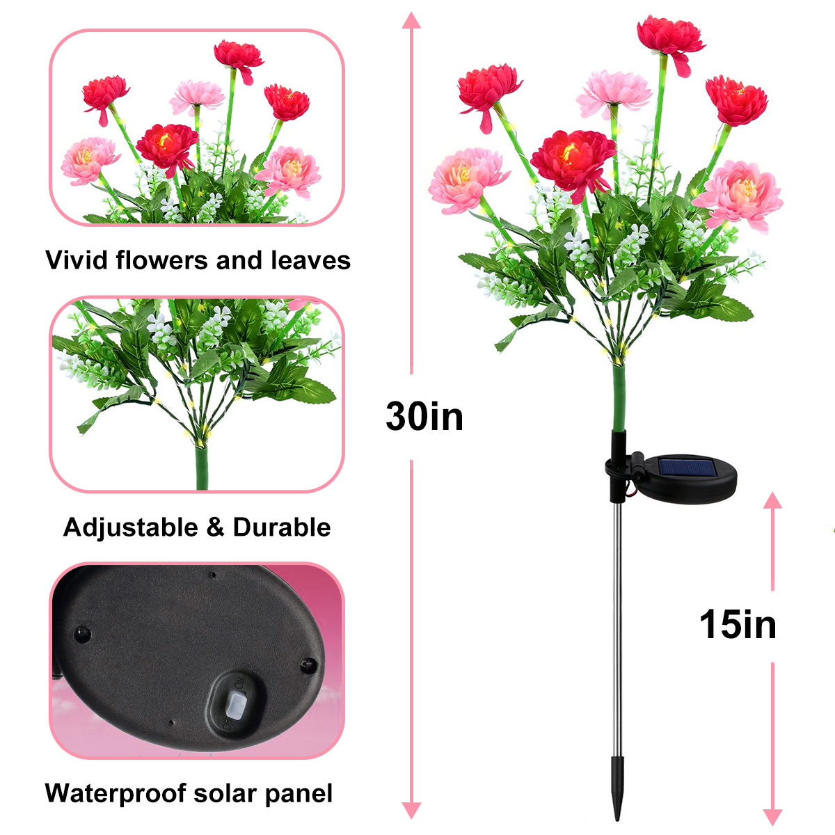🔥CHRISTMAS ON SALE🔥Solar 7-Head Snow Lotus Flower Lights