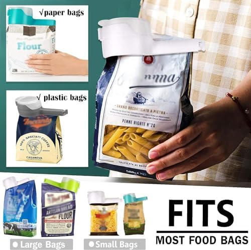 Bag Clips for Food - Food Storage Sealing Clips with Pour Spouts