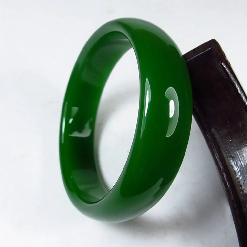 Hotan Jade Green Bangle Natural Chalcedony Jadeite High Quality Widen Bracelet For Women Jewelry Accessories Gift For Mother